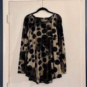 Alembika Black Polka Dot Dyed Shirt